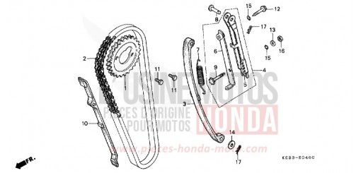CAM CHAIN/TENSIONER CA125S de 1995
